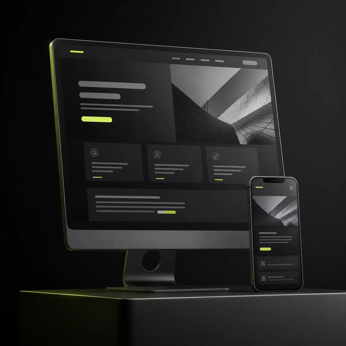 Masaüstü ve mobilde açılan kurumsal web sitesi tasarımı